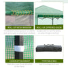 Portable Pop Up Greenhouse, Outdoor Walk-in Hot House with Roll-up Door & 2 Windows, 8' x 6' , Green