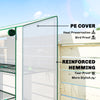 Portable Mini Greenhouse Green House with 3 Tier Shelves, Reinforced PE Cover, Roll-up Doors, 56.3