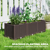 Plastic Raised Garden Bed, Outdoor Planter Box with Drainage Holes for Patio, Balcony, 47.2