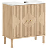 Floor Standing Bathroom Vanity, Bathroom Vanity Cabinet with Adjustable Shelf, Oak