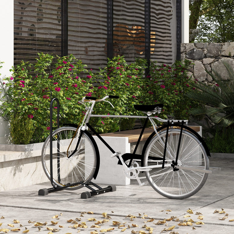 Soozier Vertical & Horizontal Bike Rack Bicycle Storage Stand with Adjustable Hooks, Fits 6