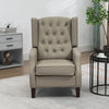 Faux Leather Accent Chair with Thick Padding for Living Room, Bedroom, Home Office
