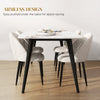 Modern Dining Chairs Set of 4, Upholstered Dining Room Chairs with Metal Legs, Shell Backrest, Padded Seat