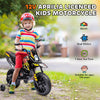 Qaba 12V Aprilia Licenced Kids Electric Motorcycle, Battery-Powered Dirt Bike with Training Wheels for Aged 3-8, Yellow