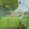 Galvanized Steel Crop Cage, Plant Protection Tent with Zippered Door, 4' x 4', Green