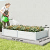 Vinyl Raised Garden Bed Kit, 6.5 x 3 x 1ft Elevated Garden Box with Divider and Open Bottom, White