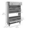 Slim Shoe Storage with 2 Flip Drawers and Adjustable Shelves Shoe Cabinet Organizer for 8 Pair, Grey