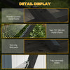 12' Hammock Stand with Steel Frame, Hammock Chair Stand Only for Garden, Camping, Picnic, Outdoor, Patio, Grey
