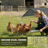 Metal Chicken Coop with UV-Resistant Cover for Rabbits, Ducks, Turtles, Guinea Pigs, 71