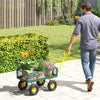 Garden Cart, Utility Wagon Cart with Removable Sides, Convert into Flatbed, 10
