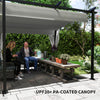 10' x 20' Metal Retractable Pergola Canopy with Sidewalls, Outdoor Gazebo UPF30+ Sun Shade Shelter for Garden, Deck, Light Grey