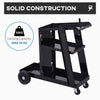 3 Tier Welding Cart Welder Trolley Garage Welding/Plasma Cutter Cart for Tanks Gas Bottles w/ Safety Chain Black
