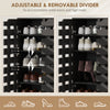 Shoe Cabinet, 20 Pair Shoe Storage Cabinet with Hollowed-Out Doors, Black