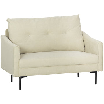 2 Seater Sofa, Small Modern Couch with High-Resilience Foam, Thicken Padding, Button Tufted