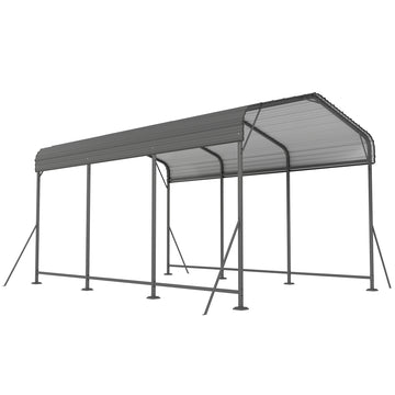 10 x 15FT Metal Carport, Heavy-Duty Carport Canopy with Reinforced Frame & Galvanized Steel Roof