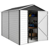 9' x 6' Garden Shed, Outdoor Storage Patio Shed w/ Sloped Roof, Lockable Door for Patio Lawn, Green