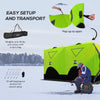 5-8 Person Insulated Ice Fishing Tent Shelter with Ventilation Windows and Carry Bag, for -22℉, Green