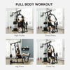 Soozier Home Gym Weights Machine, Multi Gym Lat Pulldown and Leg Workout Equipment with 99lbs Weight Stack
