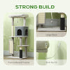 52 Inch Cat Tree with Scratching Posts, Cat Bed, Condo, Grooming Brush, Jumping Platforms, Toy Balls, Anti-tip Kit