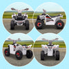 6V Quad Kids Electric Car with Wear-resistant Wheels, for Boys and Girls Aged 18-36 Months, White