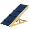 Adjustable Dog Stairs Foldable Dog Steps with Non-slip Mat for Small to Large Dogs for High Bed Sofa Couch