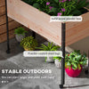 Wooden Elevated Planter Box, Raised Garden Bed with Wheels, Metal Legs, Drainage Holes and Bed Liner