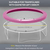 Soozier 12FT Trampoline Spring Cover, Trampoline Pad Replacement, Waterproof and Tear-Resistant, All-Weather Trampoline Accessories, Pink