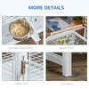 Cage de transport pour oiseaux (perroquets, conures, gris d'Afrique, calopsittes, perruches) avec perchoir sur pied, bols en acier inoxydable, tiroir coulissant, noire
