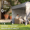 10 x 10 ft Pop Up Canopy Tent with 4 Sidewalls, UPF 50+ 1-Button Push Outdoor Instant Canopy with Wheeled Bag, Dark Grey