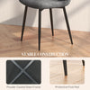 Dining Chairs Set of 4, Upholstered Dining Room Chairs with Steel Legs, Modern Kitchen Chair for Dining Room, Grey