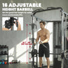 Soozier Home Multi Gym Smith Machine with 143LBS Weight Stack, Cable Pulley System, Chest Station, Preacher Pad, Leg Developer