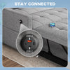 Pull Out Sofa Bed, Sleeper Sofa Couch with USB Ports, Small Linen Loveseat Futon Couch for Living Room