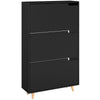 Slim Shoe Storage Cabinet with 3 Flip Drawers and Adjustable Shelves, Shoe Cabinet for 18-24 Pairs, Black