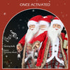 Life Size Singing and Dancing Santa Claus, Standing Animated Santa Claus with Posable Arms, Lantern, Sound Activated