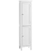 Tall Bathroom Cabinet, Freestanding Storage Organizer with Adjustable Shelves and Cupboards, 15