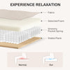 3 Seater Sofa, Modern Couch with Pocket Spring, Linen Upholstered, Thick Padded, Beige