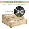 3-Tier Wood Raised Garden Bed, 47.2