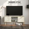 Meuble TV moderne avec tiroirs pliables et étagères, pour salon et chambre à coucher, blanc