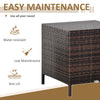 Set of 3 Wicker Nesting Tables Patio Rattan Snack End Side Tables Hand Woven All Weather Garden Outdoor Home Furniture Brown
