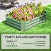 Galvanized Raised Garden Bed, 4' x 3' x 1' Outdoor Metal Planter Box, Raised Bed for Growing Flowers Herbs, Dark Green