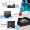 7Pcs Outdoor Rattan Wicker Sofa Patio Sectional Furniture Set w/ Coffee Table Cushioned Seat Garden w/ Cushion