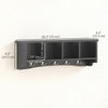 Coat Rack Wall Mount with Shelf, 28
