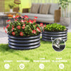 Set of 2 Raised Garden Bed, Metal Planter Box with Safety Edging, Easy-to-assemble Stock Tank, Dark Grey