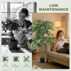 5FT Artificial Bamboo Tree Set of 2, Fake Plant with 1095 Leaves, Greenery Plant in Nursery Pot for Indoor, Green