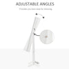 Lockable Jewelry Armoire with LED Light, Standing Mirror with Storage for Bedroom Dressing Room, White