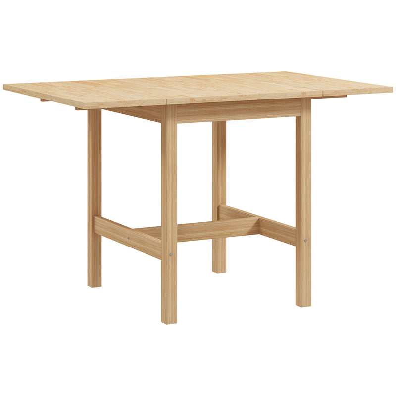 Solid Wood Kitchen Table, Farmhouse Drop Leaf Tables for Small Spaces, Folding Dining Table, for Up to 4 People, White