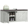 Shoe Storage Bench with Padded Seat, Entryway Bench Holds up to 352 lb, Shoe Organizer, 8 Pairs, Light Grey