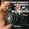 Soozier Adjustable 2 x 55lbs Weight Dumbbell Set for Weight Fitness Training Exercise Fitness Home Gym Equipment, Black (Pair)