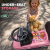 Qaba Land Rover Discovery Licensed 2-in-1 Ride On Push Car with Removable Parent Handle, Under-Seat Storage, Pink