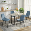 Dining Chairs Set of 4, Upholstered Dining Room Chairs with Steel Legs, Modern Kitchen Chair for Dining Room